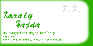 karoly hajda business card